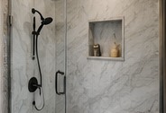 Walk-in shower surround — illustrative concept image